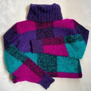 Vintage SW1 Purple and Teal Sweater